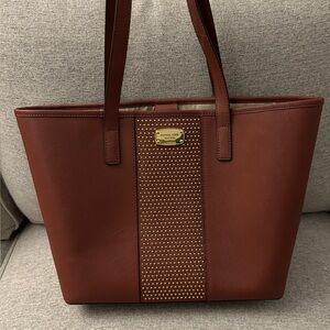 Michael Kors Shoulder Bag - Red with Gold Studs